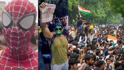 Spider-Man, Hulk join students at Jantar Mantar as pop culture reaches CJP-led protest