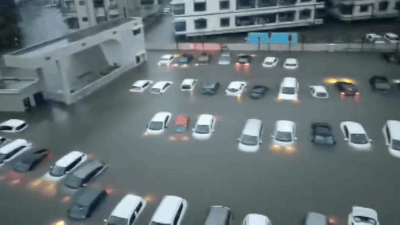 Watch: Gujarat rains trigger waist-deep flooding, vehicles go under