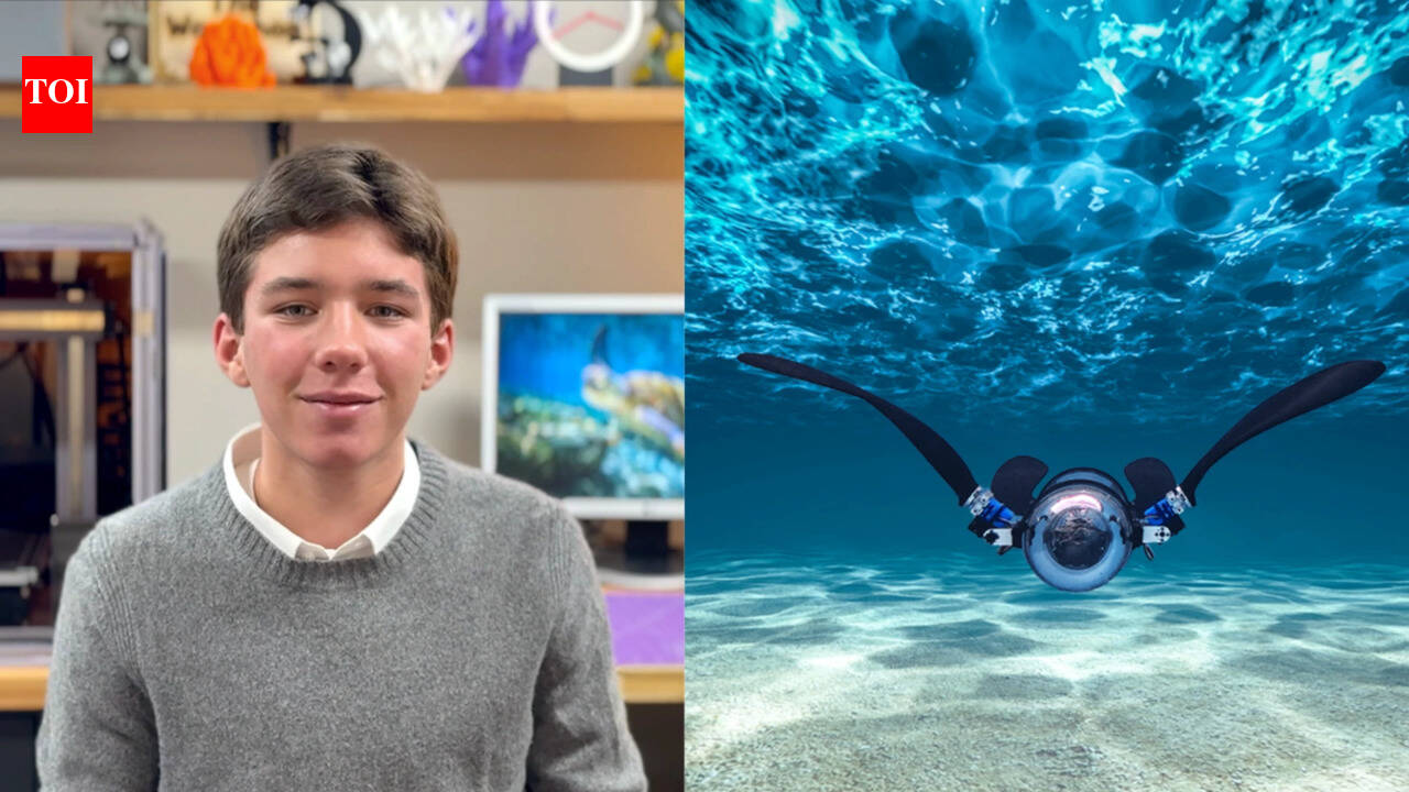 This 16-year-old Canadian student built an AI robot turtle that hunts plastic invisible to the eye, and w