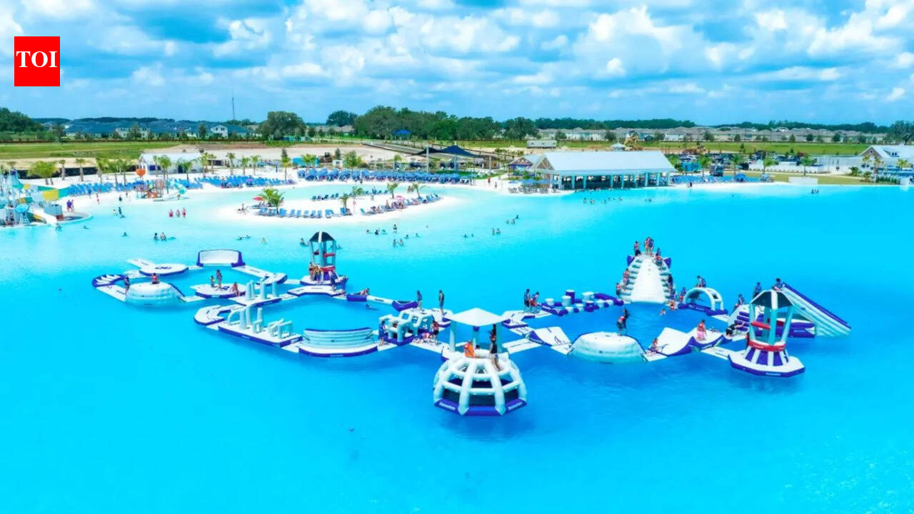 A Florida community has America’s largest man-made lagoon, a 15-acre turquoise pool with...