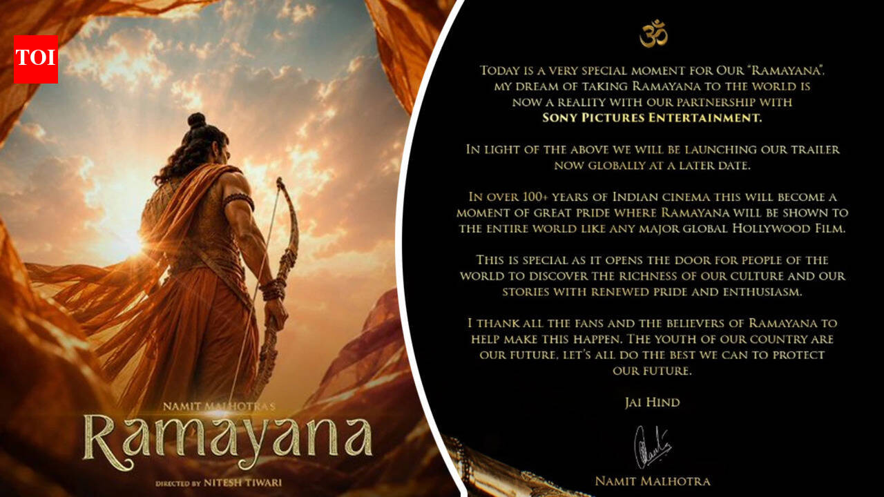 'Ramayana' trailer POSTPONED due to students' protest? Namit Malhotra announces 'We will be launching our trailer globally at a later date'