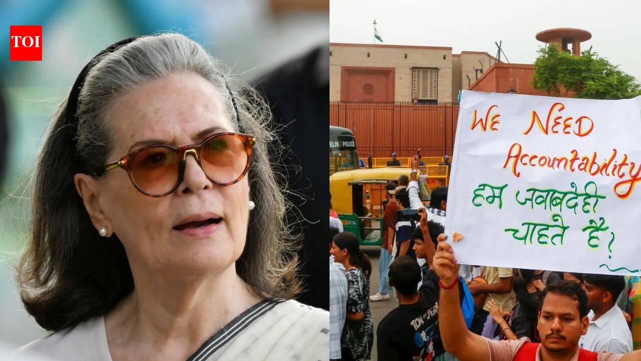 'Trademark arrogance': Sonia Gandhi says Modi govt treated NEET protestors as 'enemies of nation'