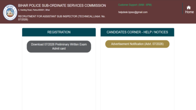 BPSSC Bihar Police ASI Technical Admit Card Released at bpssc.bihar.gov.in: Direct Link to Download Hall Ticket Here