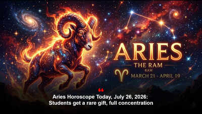 Aries Horoscope Today, July 26, 2026: Students get a rare gift, full concentration