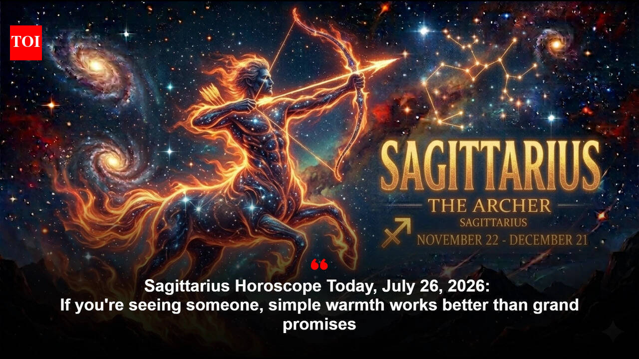 Sagittarius Horoscope Today, July 26, 2026: If you're seeing someone, simple warmth works better than grand promises