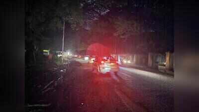 Lights defunct, pothole-ridden Camp road turns into death trap