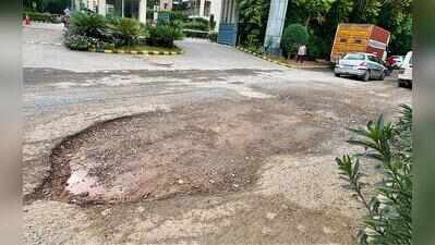 PMO intervention sought to fix pothole-ridden road near Gurgaon Sec-79 school