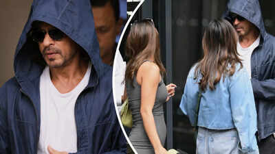 Shah Rukh Khan SPOTTED with Gauri Khan and Suhana Khan in London; pics from family outing go viral