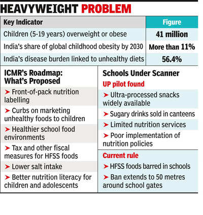 4.1cr kids obese, ICMR seeks tighter curbs