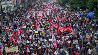 Cockroach rally in Kolkata, without a tail: Protesters, cops clash after 1.5-hour, 3-km march