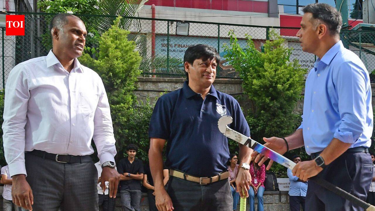 Former Indian cricket captain  and head coach Rahul Dravid reprises ‘old’ role as hockey enthusiast