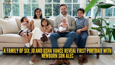 JD and Usha Vance share first family portrait with baby Alec Neel as they welcome their fourth child