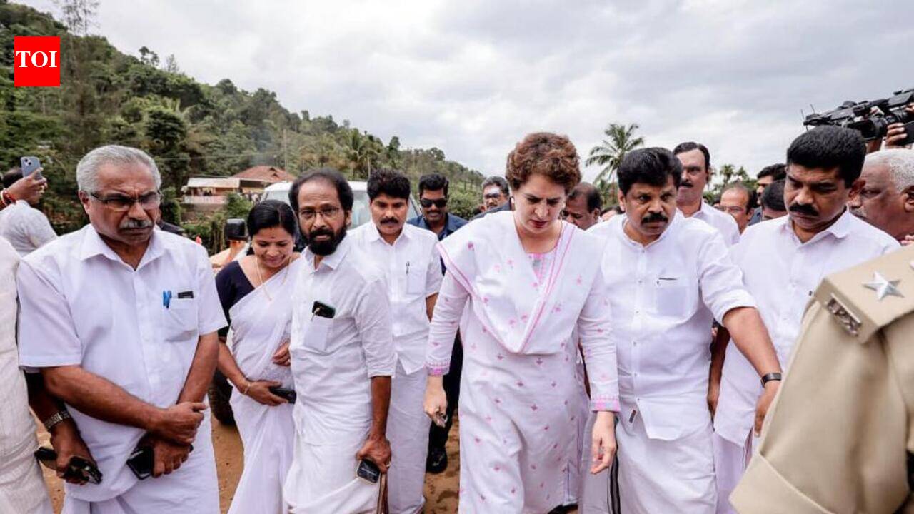 Priyanka visits Kalladi landslip site
