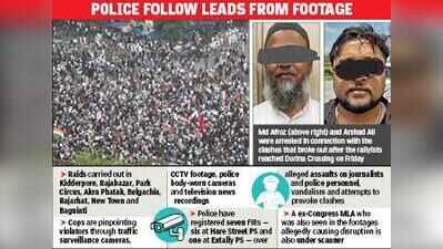 Raids start in Kolkata a few hours after rally