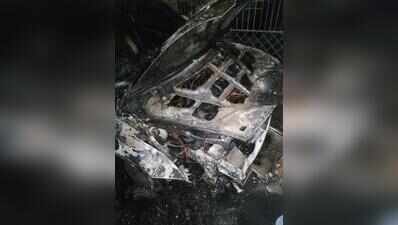 Masked Arsonist Caught On CCTV After Car Set Ablaze In Trimurti Nagar