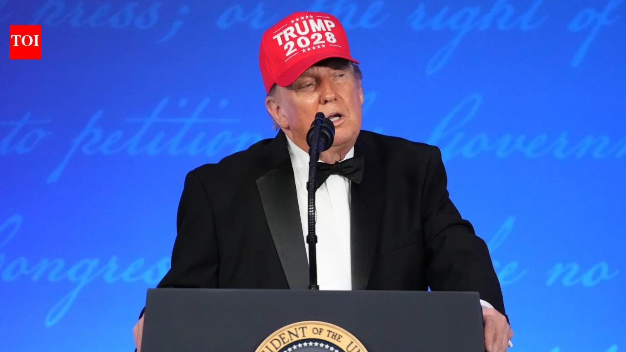 Trump wears '2028' cap at White House dinner, says 'third time will be better'