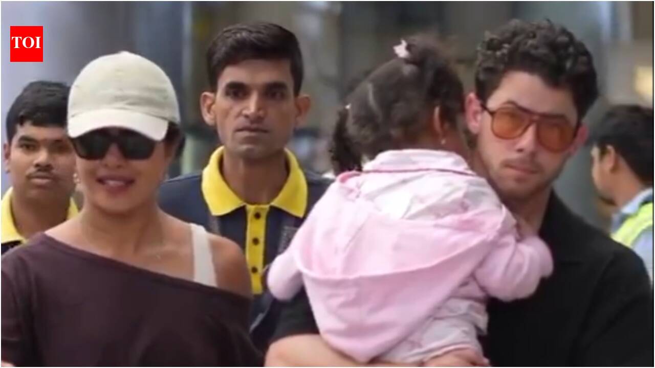 Priyanka lands in Hyderabad for Varanasi; Nick carrying Malti wins hearts