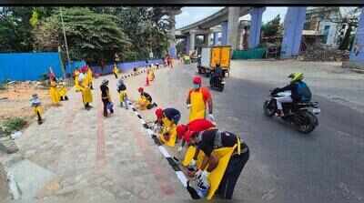 Silk Board junction in Bengaluru gets a makeover by 125 volunteers