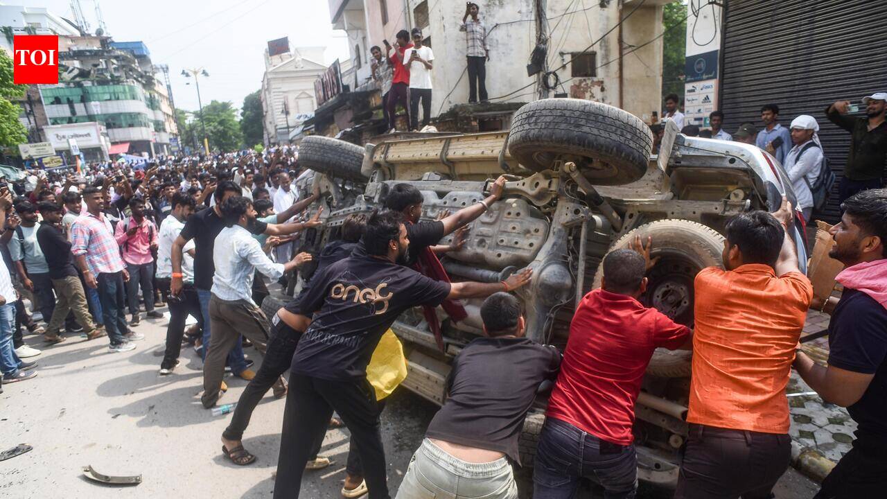 Two FIRs, attempt to murder charge after violence mars student protest in Prayagraj