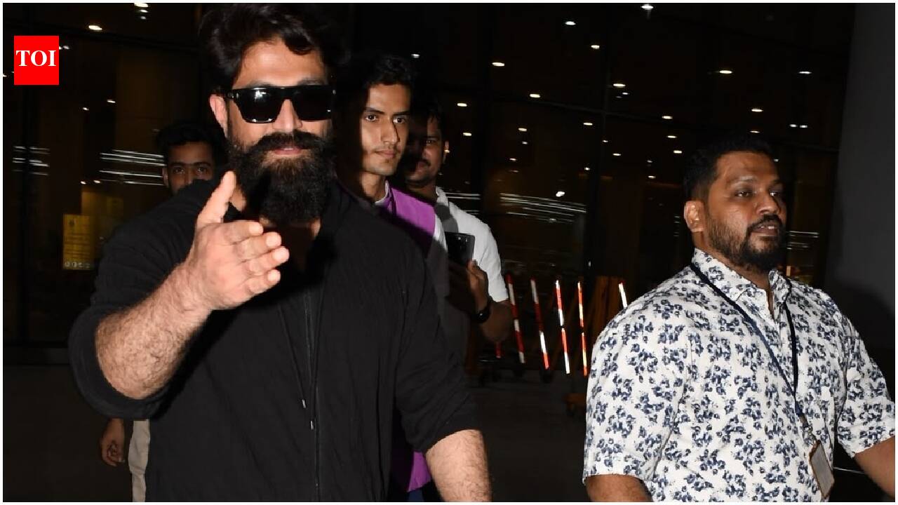 Yash spotted at airport after Comic-Con; 'Ramayana' star nails all-black style - PICS