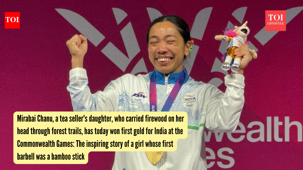 Mirabai Chanu, a tea seller's daughter, who carried firewood on her head through forest trails, has today won first gold for India at the Commonwealth Games: The inspiring story of a girl whose first barbell was a bamboo stick