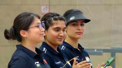 Gold for Esha Singh; Olympic medalist Manu Bhaker will claim bronze at the Shooting World Cup in Hangzhou