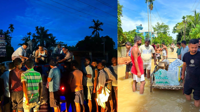 RSS, Seva Bharati volunteers carry out flood relief operations in Upper Assam