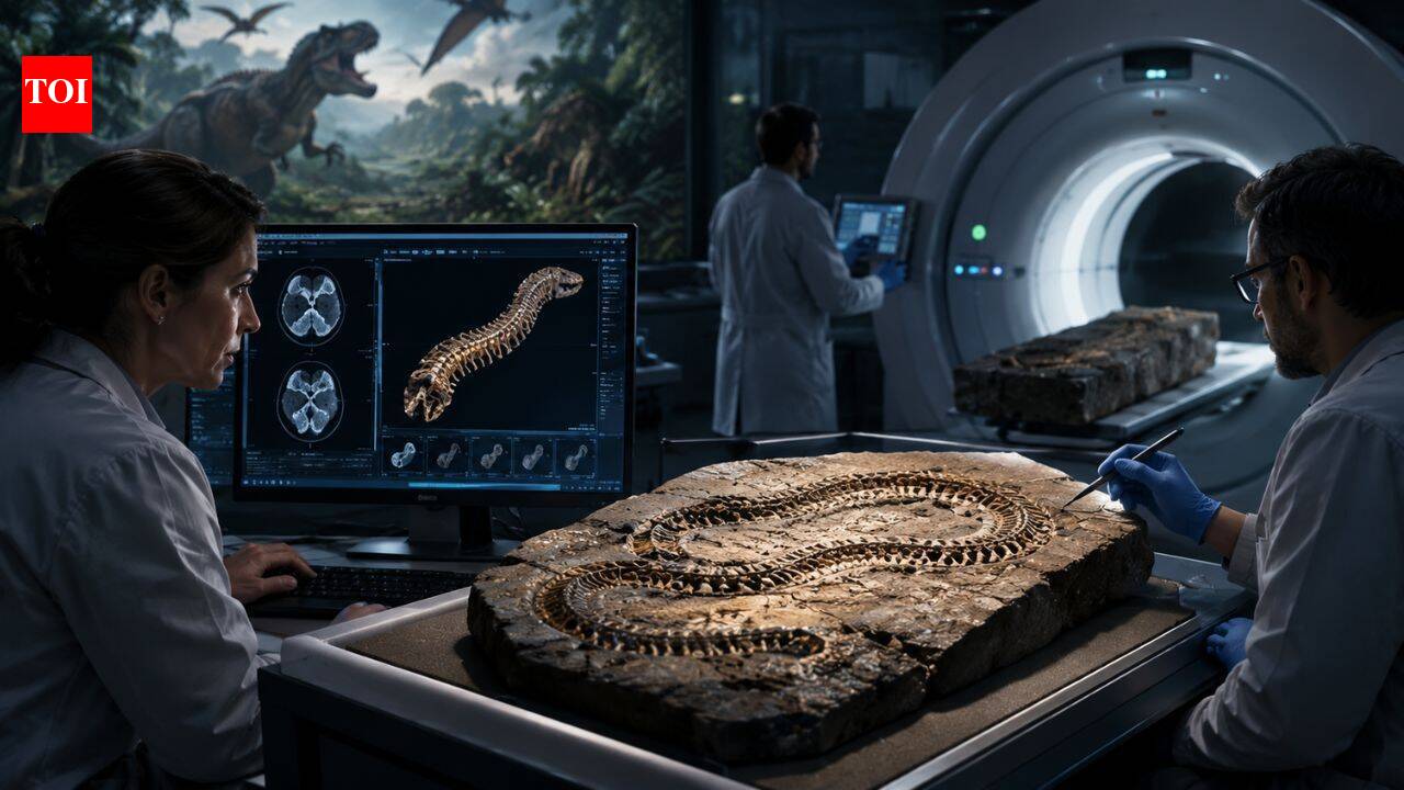 200 years after the first dinosaur, scientists use brain scans on a 100-million-year-old snake fossil from Brazil