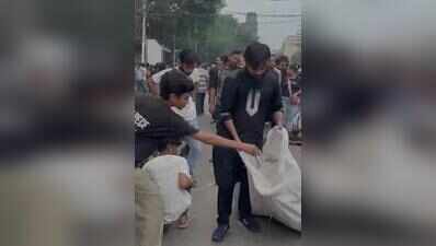Arrested man’s clean-up video goes viral