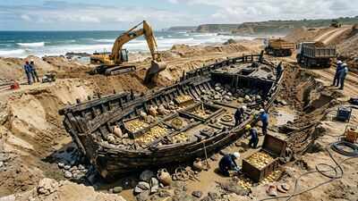 A diamond mining operation uncovered a 500-year-old Portuguese shipwreck filled with gold and ancient secrets