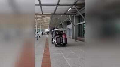 Safer rides for arriving flyers at Pune airport being ferried to AeroMall in golf carts