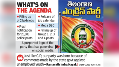 Inspired by Cockroach Janata Party, unemployed youth announce ‘Telangana Endrin Party’, seek job calendar