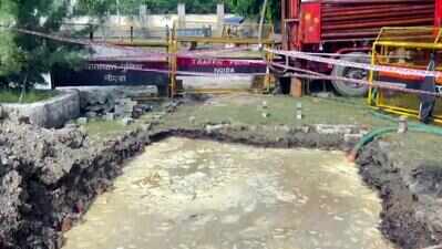 Tubewell pit was dug right next to children’s play area at Greater Noida society, left open