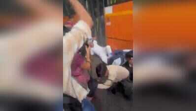 BRTS bus moves with citizen’s hand trapped in door