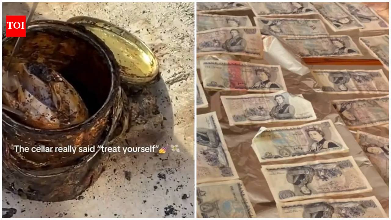 UK couple discovers hidden room behind cellar wall in century-old home, opens rusty tin and finds old cash worth over £1,000