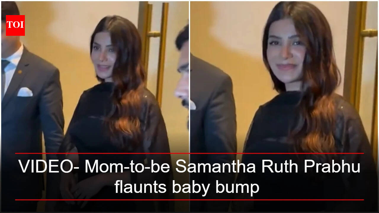 VIDEO: Mom-to-be Samantha Ruth Prabhu flaunts baby bump in black outfit, fans praise her glow