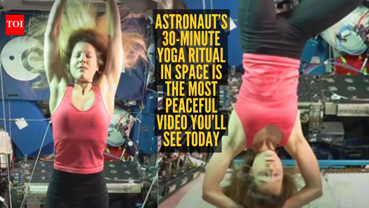 Watch: ESA astronaut’s zero-gravity yoga session in space looks like a dance among the stars