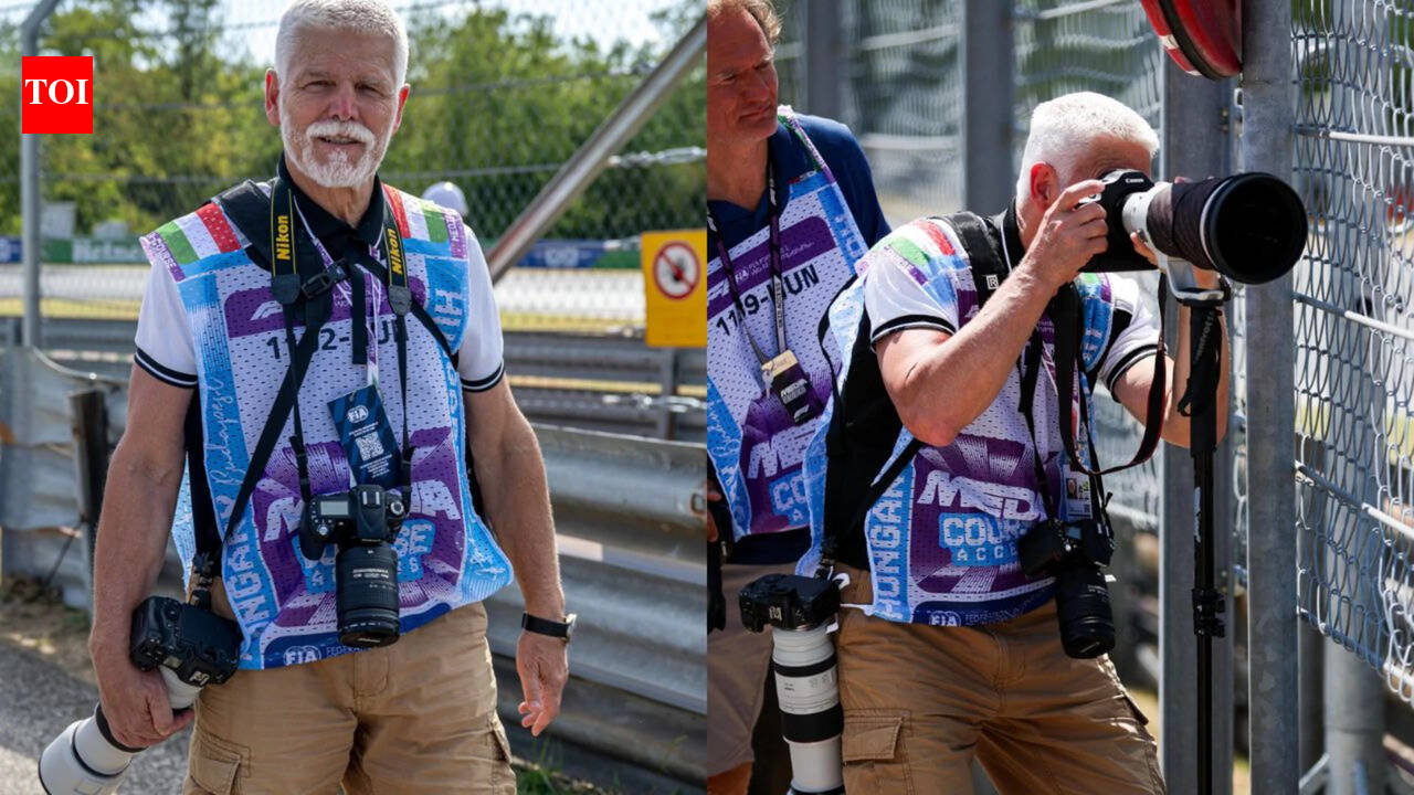 Czech Republic President Petr Pavel spotted at Hungarian GP as a professional photographer