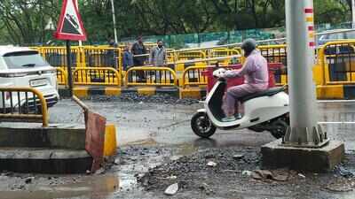 Rakshak Chowk flyover surface damaged within two months of opening, residents question quality of work
