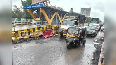 Rakshak Chowk flyover surface damaged within two months of opening, residents question quality of work