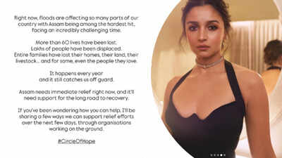 Assam floods: Alia Bhatt urges fans to support relief efforts; he says 