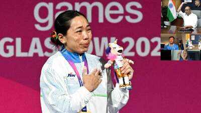 'We are proud of you': Manipur CM Yumnam Khemchand Singh's video call with Mirabai Chanu, Rishikanta Singh after Commonwealth Games medals - WATCH