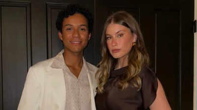 ‘Michael’ star Jaafar Jackson and fiancée Maddie Simpson spotted getting cosy on a yacht in Italy