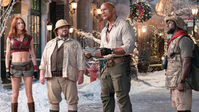'Jumanji: Open World' trailer features Dwayne Johnson, Kevin Hart, Jack Black and Karen Gillan for 'one last game'; the film creates a Christmas clash with Shah Rukh Khan's 'King'