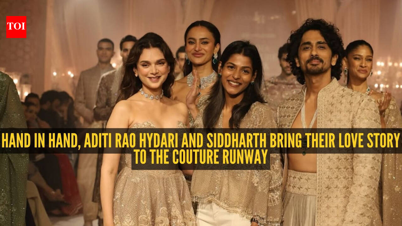 Aditi Rao Hydari and Siddharth bring their real-life romance to the runway at Jayanti Reddy’s couture show