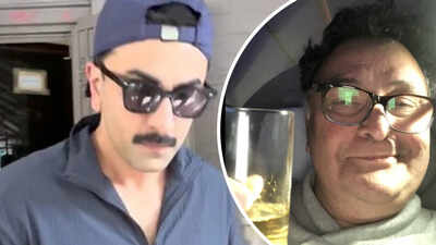 Ranbir Kapoor takes a break from 'Ramayana' to resume 'Love and War' shoot; late father Rishi Kapoor on phone wallpaper melts hearts - PICS