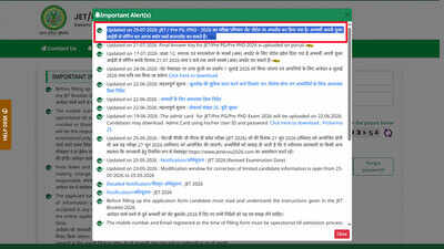 Rajasthan JET 2026 result OUT on jetskrau2026.com; download JET, Pre-PG and PhD admit cards here