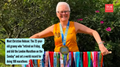 Meet Christine Hobson: The 72-year-old granny who "retired on Friday, and I did the London Marathon on the Sunday" and set a world record for doing 100 marathons