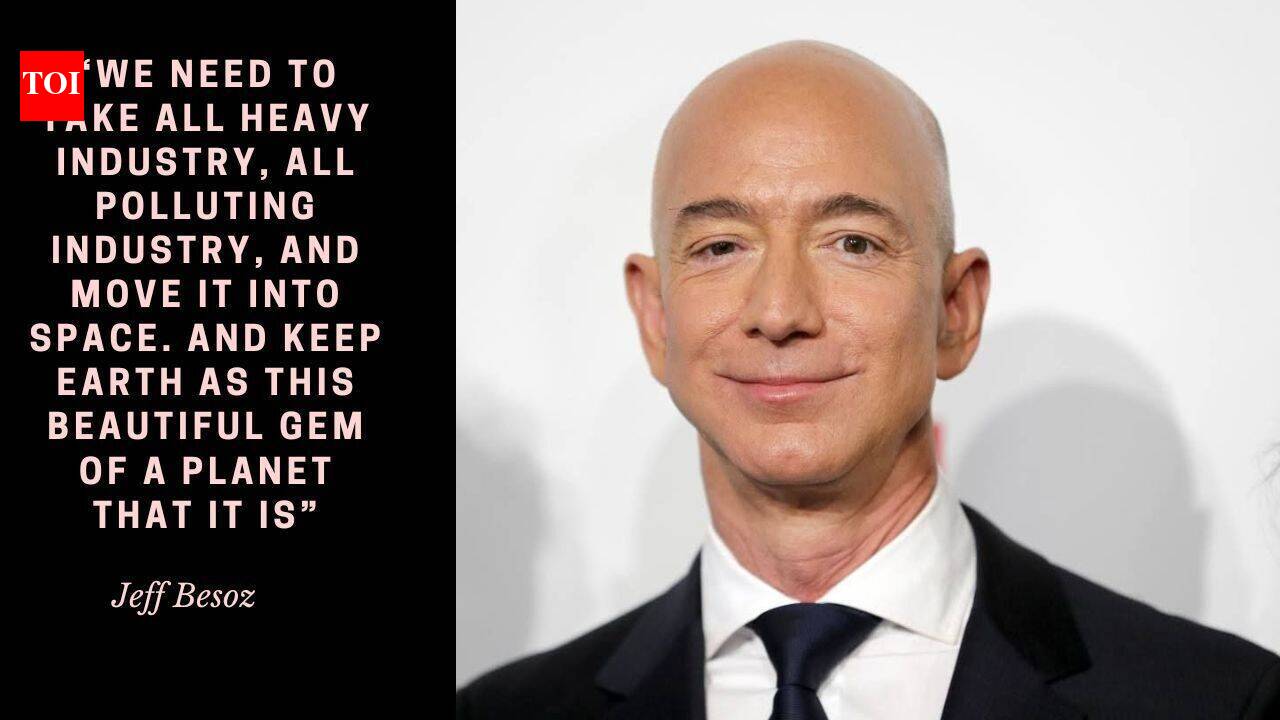 Jeff Bezos' quote on moving heavy, polluting industries to space and the future of travel