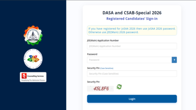 DASA, CSAB Special Counselling 2026 registration begins; Fee payment ends August 3